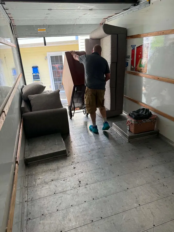 Ready Now Anytime moving crew handling household furniture