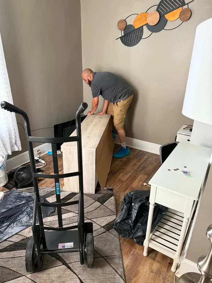 Ready Now Anytime moving crew handling household furniture