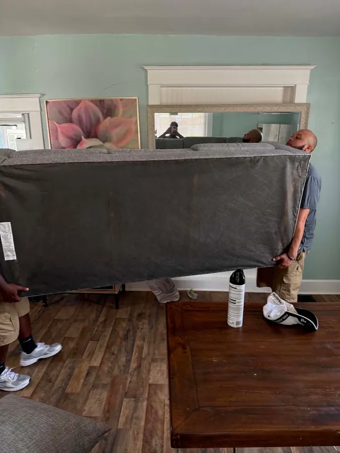 Ready Now Anytime moving crew handling household furniture