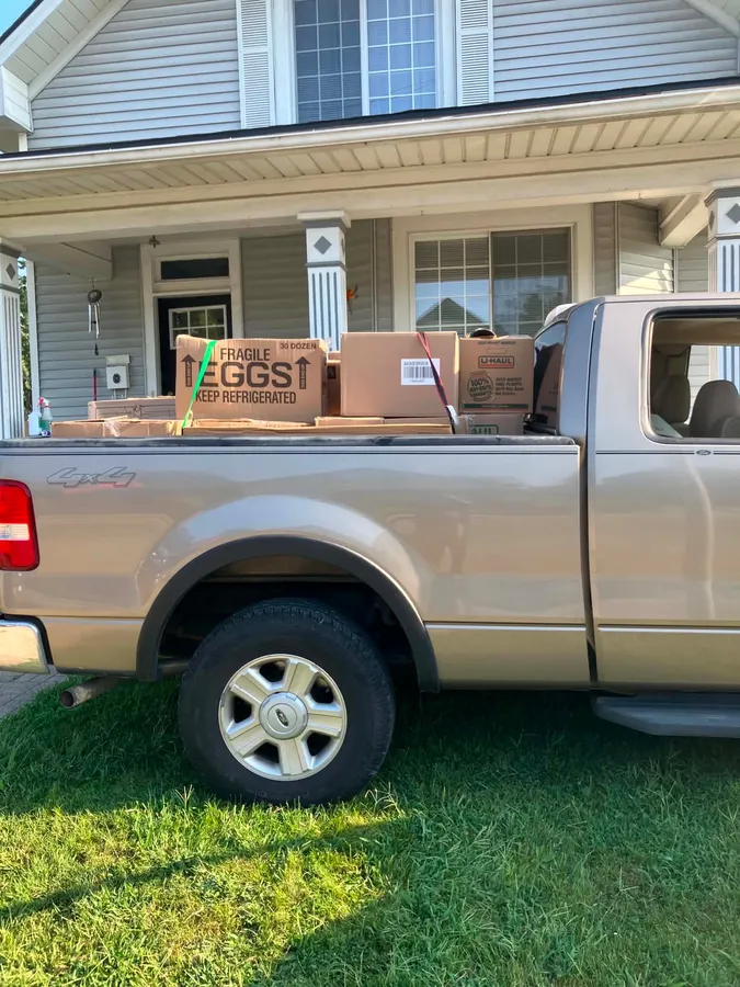 Ready Now Anytime crew and moving truck on a Southern Indiana job