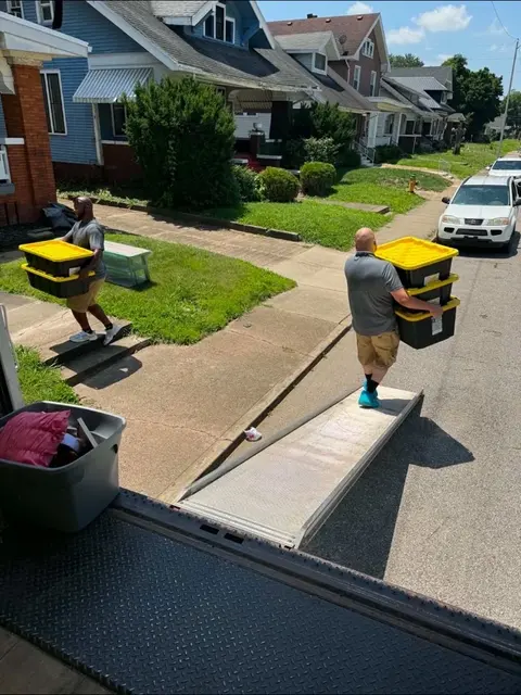 Moving items along a truck ramp